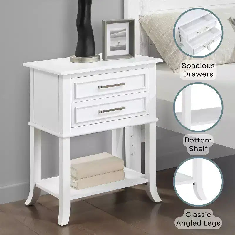 HomeStock 28.75 in.H Tavolino Rettangolare con Piano in Legno, Colore Bianco - 1 pezzo 4