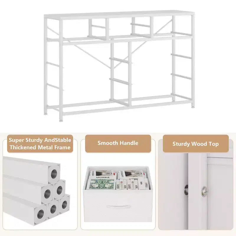 10 Drawers Fabric Dressers for Bedroom, Modern Chest of Drawers 34