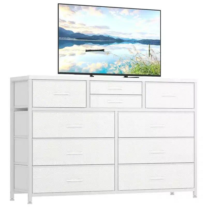 10 Drawers Fabric Dressers for Bedroom, Modern Chest of Drawers 29