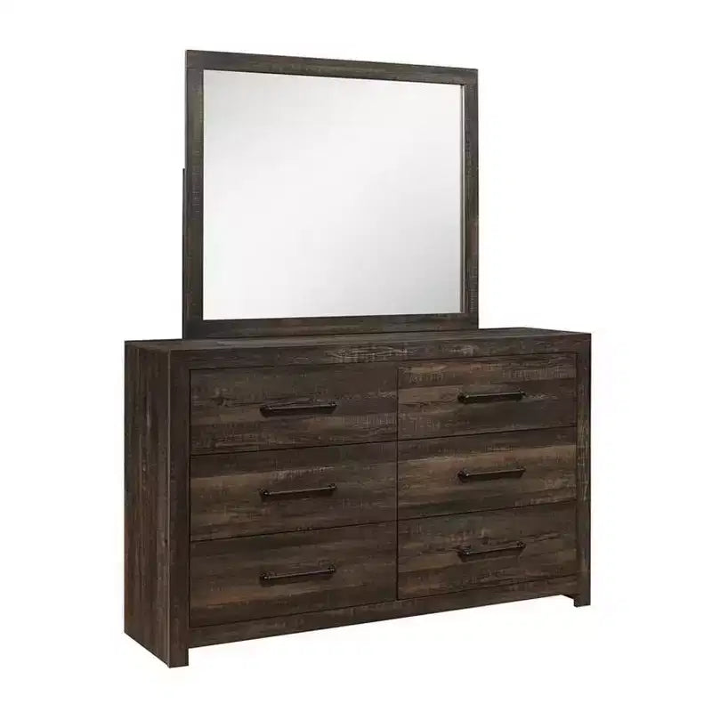 HomeStock 20 in.H Iron Horizontal Dressers with 6 - Drawers in Brown Finish 3
