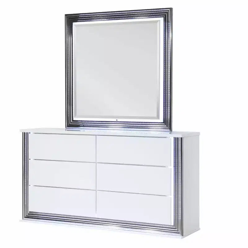 HomeStock 19.92 in.H MDF Horizontal Dressers with 3 - Drawers in White Finish
