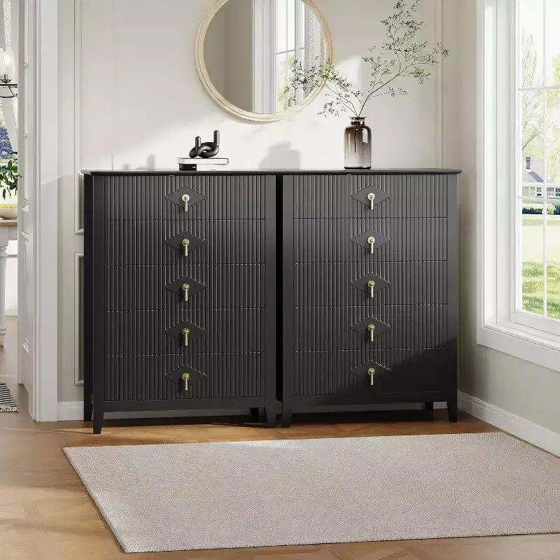54 Fluted 6-Drawer Dresser - Modern Wood Storage Cabinet for Bedroom & Living Room 10
