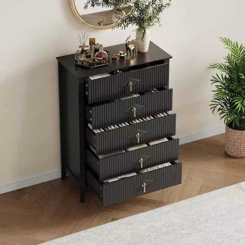 54 Fluted 6-Drawer Dresser - Modern Wood Storage Cabinet for Bedroom & Living Room 11