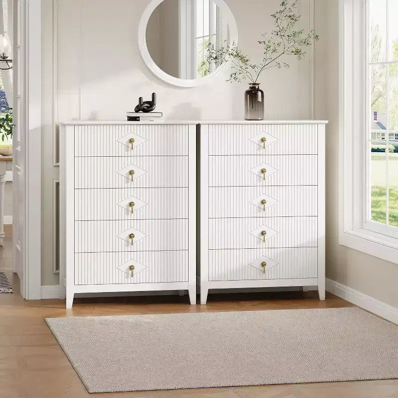 54 Fluted 6-Drawer Dresser - Modern Wood Storage Cabinet for Bedroom & Living Room 24