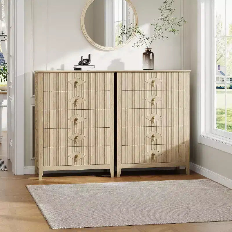 54 Fluted 6-Drawer Dresser - Modern Wood Storage Cabinet for Bedroom & Living Room 31