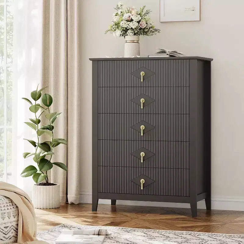 54 Fluted 6-Drawer Dresser - Modern Wood Storage Cabinet for Bedroom & Living Room 9