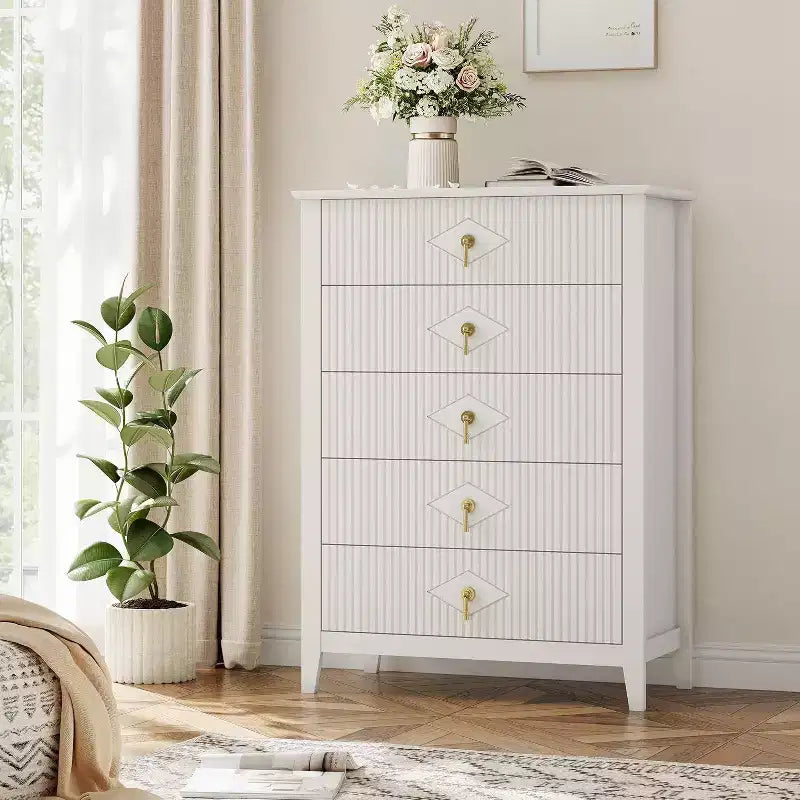 54 Fluted 6-Drawer Dresser - Modern Wood Storage Cabinet for Bedroom & Living Room 23