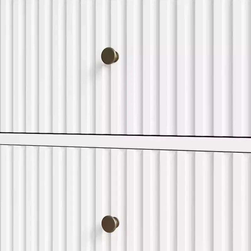 Heynemo Fluted 6 Drawer Dresser, Modern Closet Organizer Dressers, Double Chest of Drawers with Soft Close Drawers, Wood Storage Cabinet, White 5