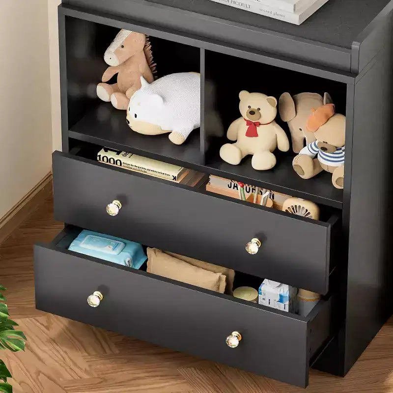 Baby Changing Table  Modern 2-Drawer Nursery Dresser with Changing Pad for Kids Room (1-Piece) 5