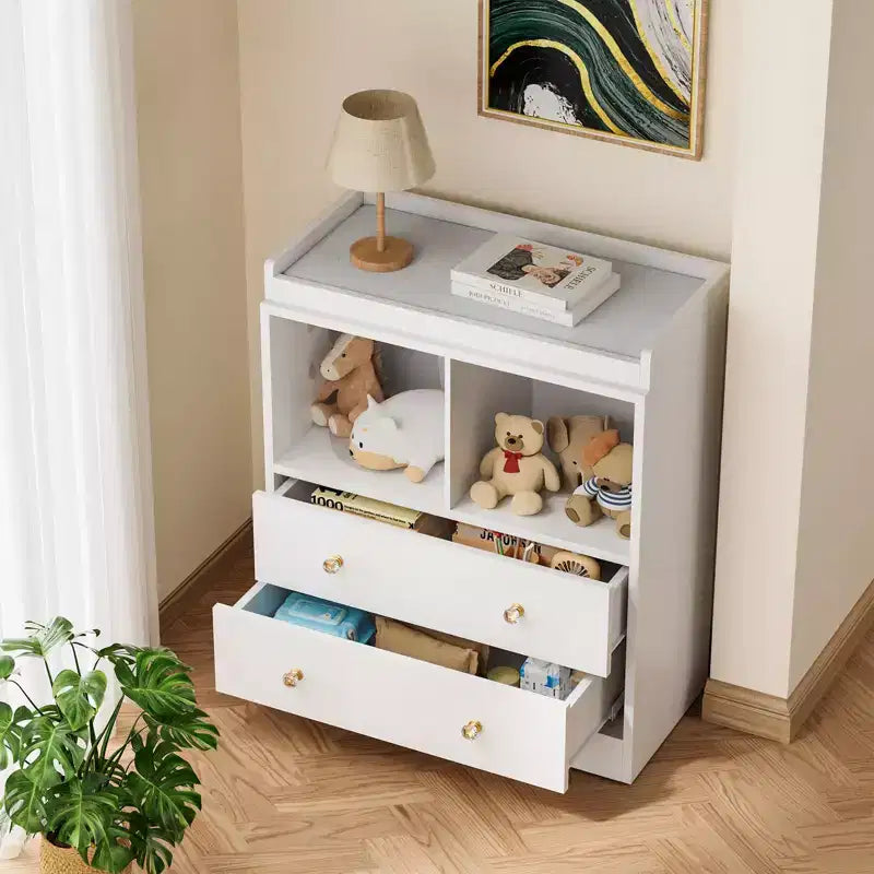 Baby Changing Table  Modern 2-Drawer Nursery Dresser with Changing Pad for Kids Room (1-Piece) 8
