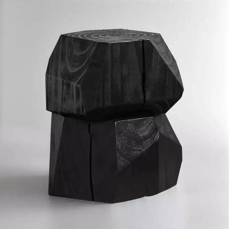 Art Leon Special Irregular Shape Solid Wood End Table Side Table