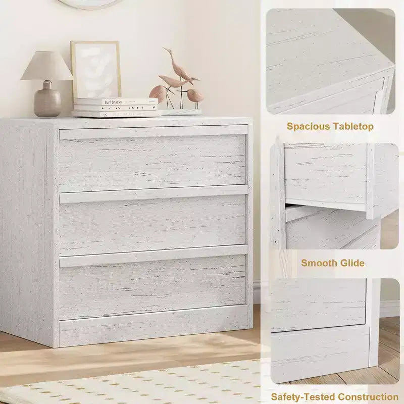 4 Drawer Dresser for Bedroom, Nightstand 4 Chest of Drawers with Large Storage, Small Modern Dresser Organizer Bedside Table for Living Room 12