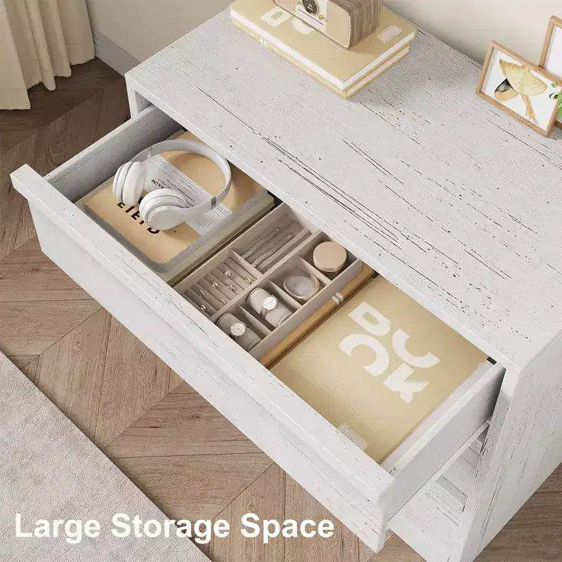 4 Drawer Dresser for Bedroom, Nightstand 4 Chest of Drawers with Large Storage, Small Modern Dresser Organizer Bedside Table for Living Room 13