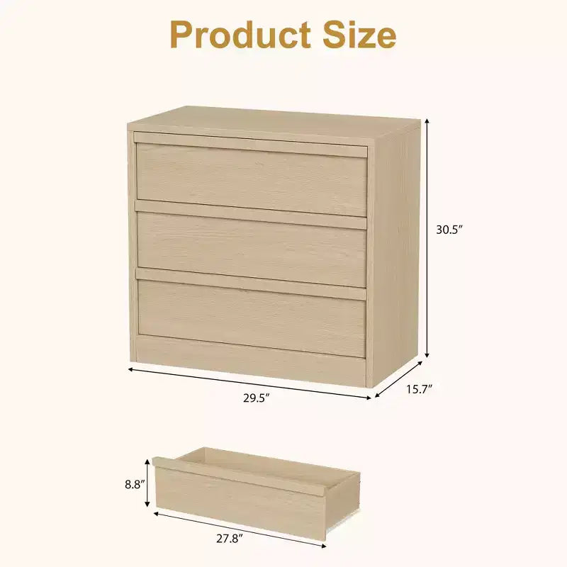 4 Drawer Dresser for Bedroom, Nightstand 4 Chest of Drawers with Large Storage, Small Modern Dresser Organizer Bedside Table for Living Room