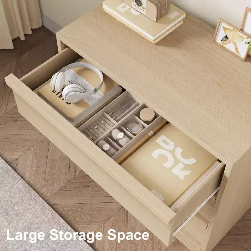 4 Drawer Dresser for Bedroom, Nightstand 4 Chest of Drawers with Large Storage, Small Modern Dresser Organizer Bedside Table for Living Room 6