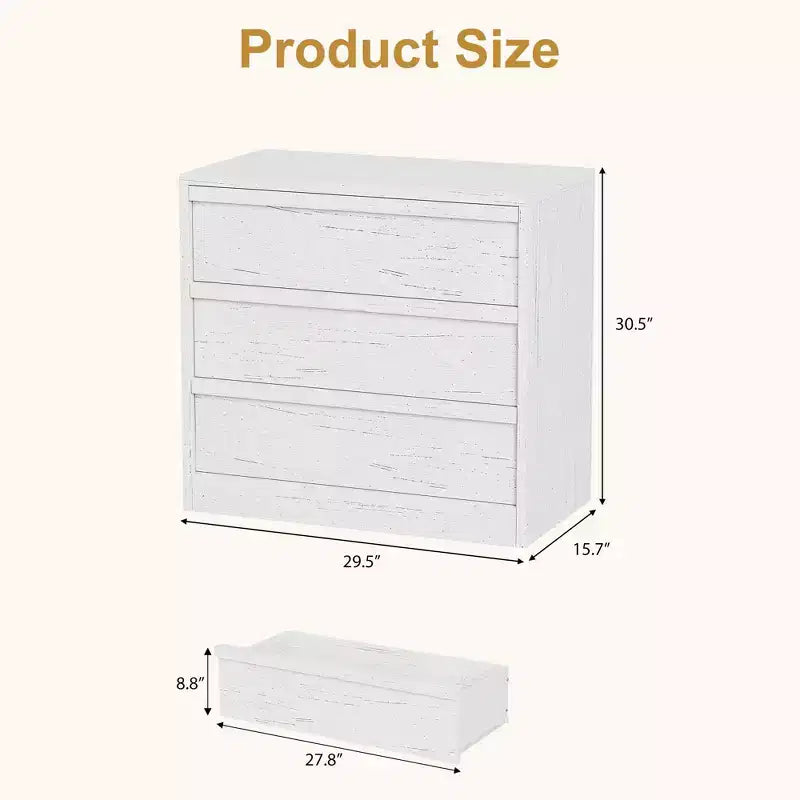 4 Drawer Dresser for Bedroom, Nightstand 4 Chest of Drawers with Large Storage, Small Modern Dresser Organizer Bedside Table for Living Room 9