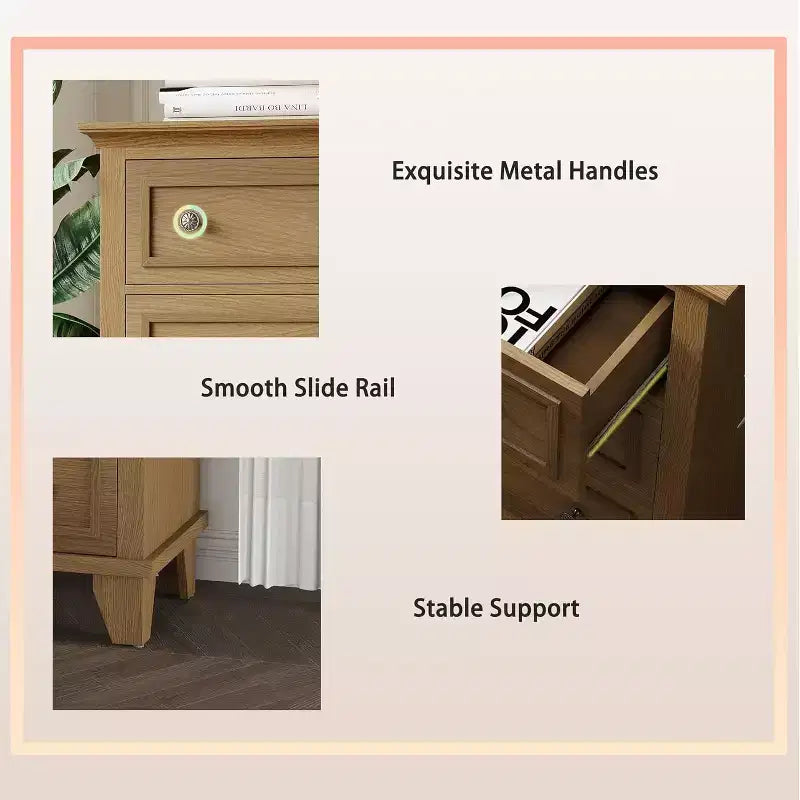 6 Drawer Dresser, Wooden Storage Chest of Drawers, Large Wide Dresser TV Stand, Modern Drawer Organizer for Bedroom, Living Room, Hallway, Entryway 10