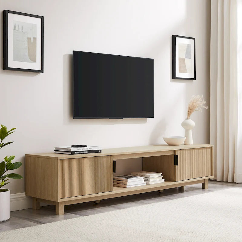 Middlebrook Designs Modern 70-inch Fluted-Door TV Stand 5