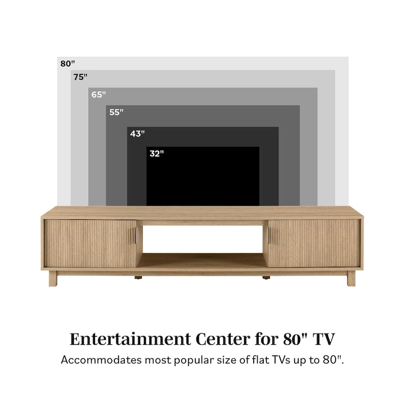 Middlebrook Designs Modern 70-inch Fluted-Door TV Stand 6