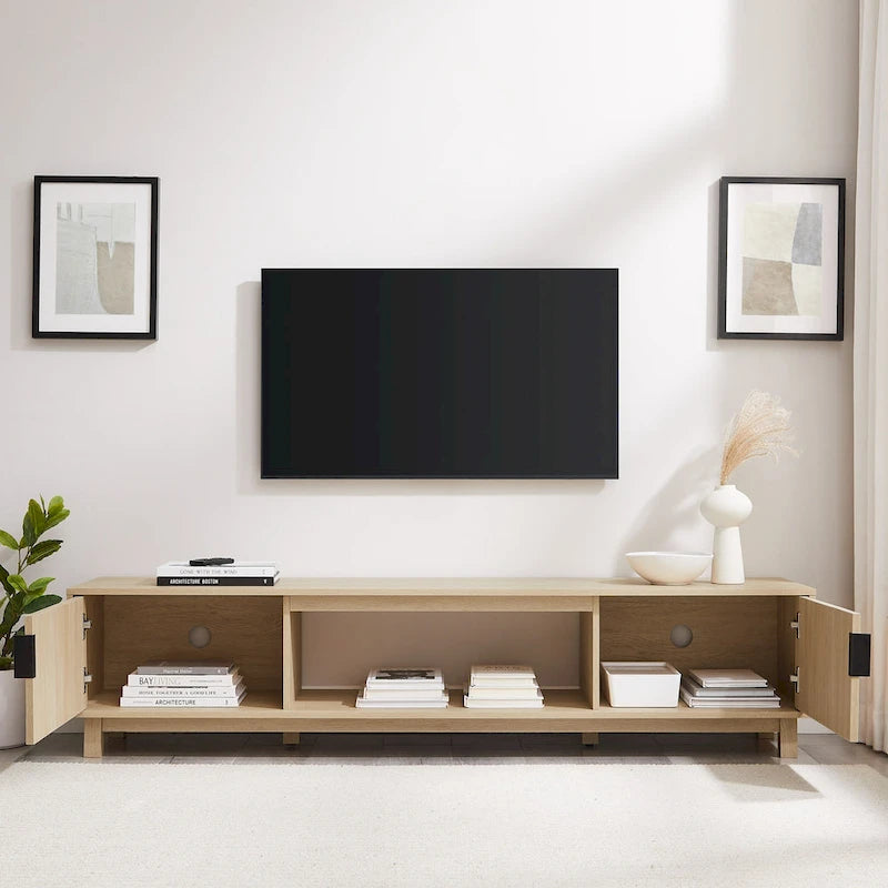 Middlebrook Designs Modern 70-inch Fluted-Door TV Stand 7