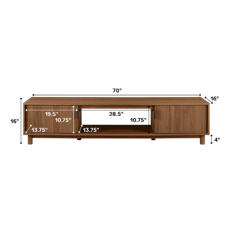 Middlebrook Designs Modern 70-inch Fluted-Door TV Stand 20