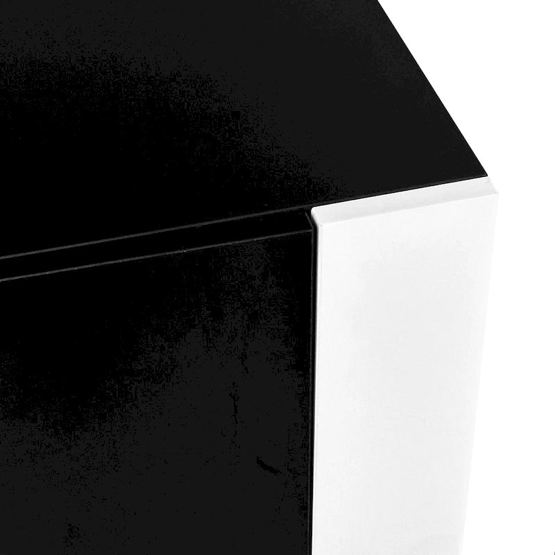 Black Modern 68.1 Fireplace TV Stand with 2 Large Cabinets for TVs Up to 78 17