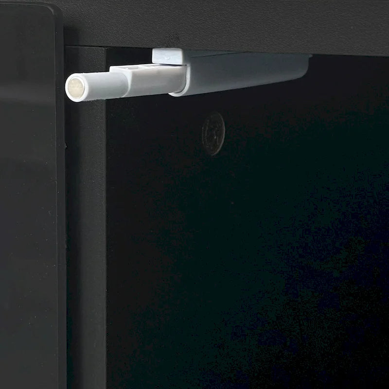 Black Modern 68.1 Fireplace TV Stand with 2 Large Cabinets for TVs Up to 78 20