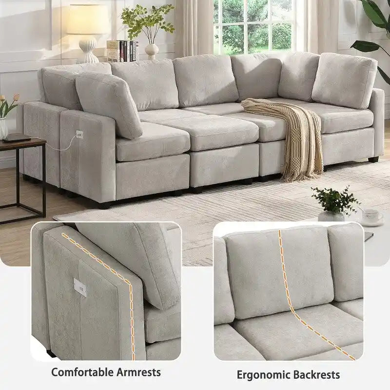 103inch Sectional Sofa Couch Sofa Bed 12
