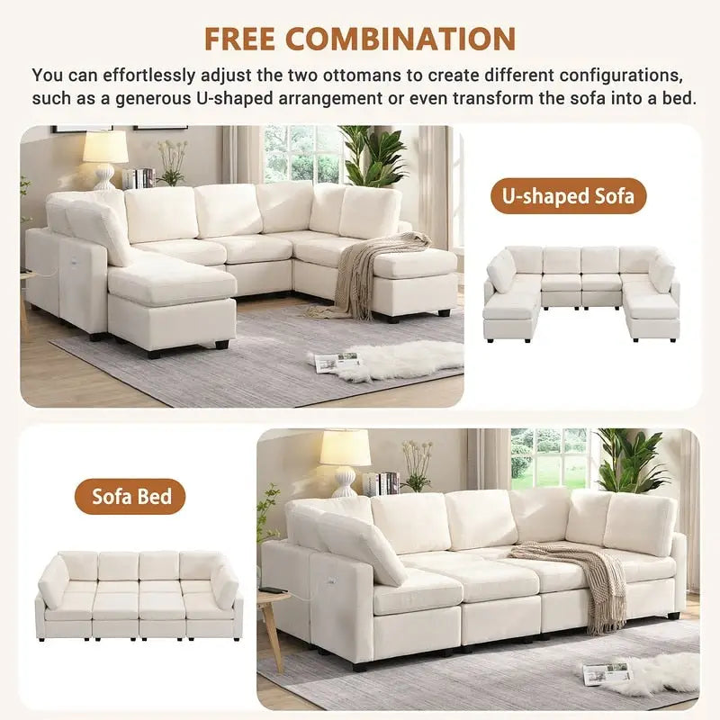 103inch Sectional Sofa Couch Sofa Bed 28