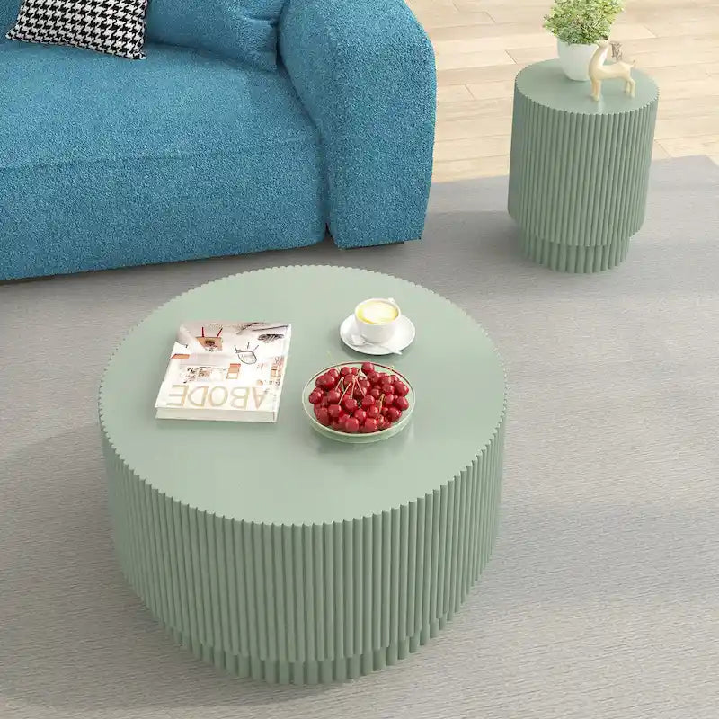 15.72-inch H-Barrel Coffee Table, Nordic Style, Simple Design, Suitable For Indoor And Outdoor Use, Magnesium Oxide Material 22