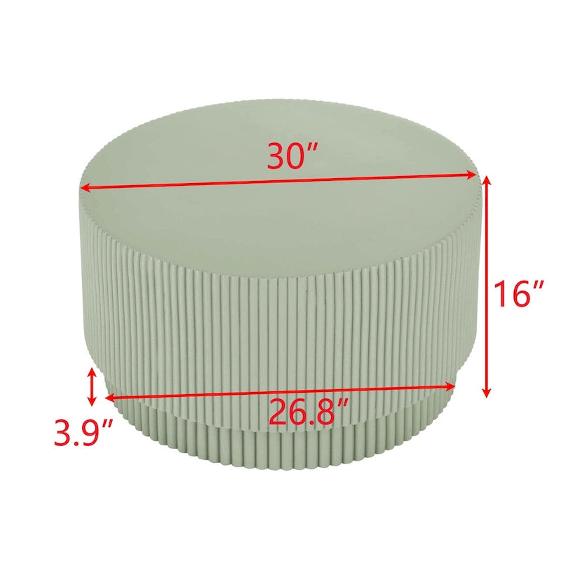 15.72-inch H-Barrel Coffee Table, Nordic Style, Simple Design, Suitable For Indoor And Outdoor Use, Magnesium Oxide Material 34