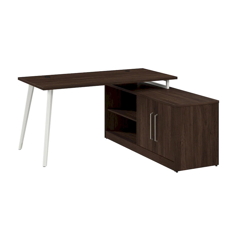 Bush Business Furniture Vista 60W L Shaped Desk with Storage Cabinet 2