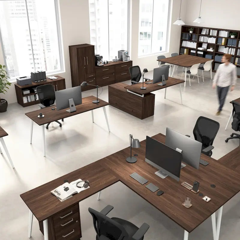 Bush Business Furniture Vista 60W L Shaped Desk with Storage Cabinet 3