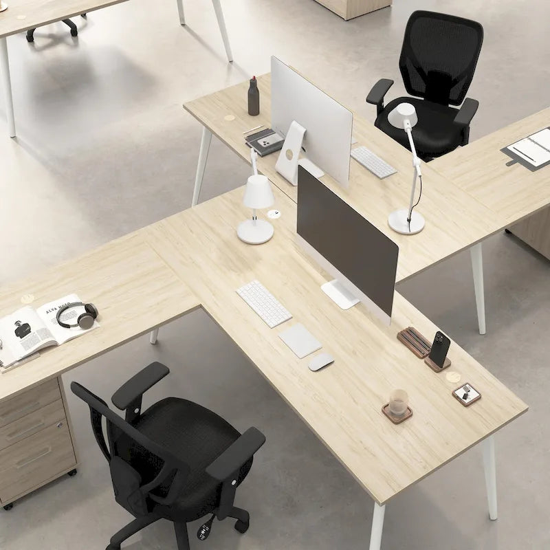 Bush Business Furniture Vista 60W L Shaped Desk with Storage Cabinet 13