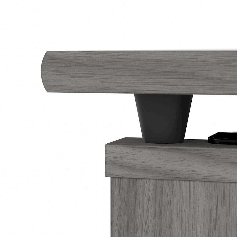 72W 3-position L-shaped Sit to Stand Desk with Hutch by Bush Furniture 28