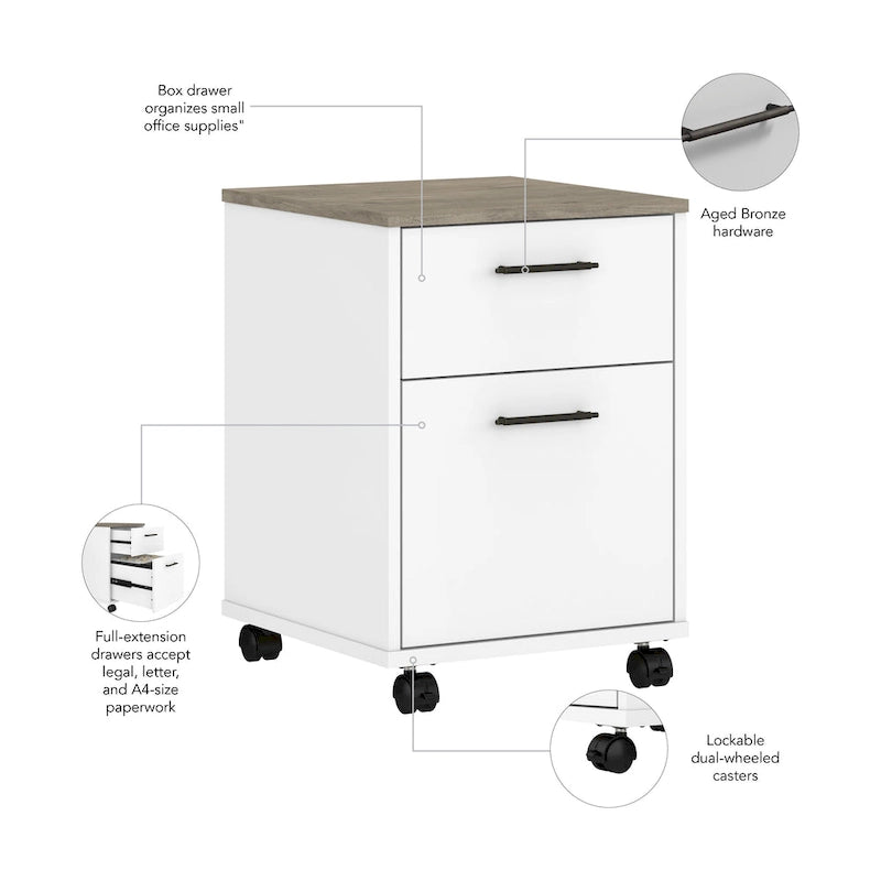 Key West 2 Drawer Mobile File Cabinet by Bush Furniture 21