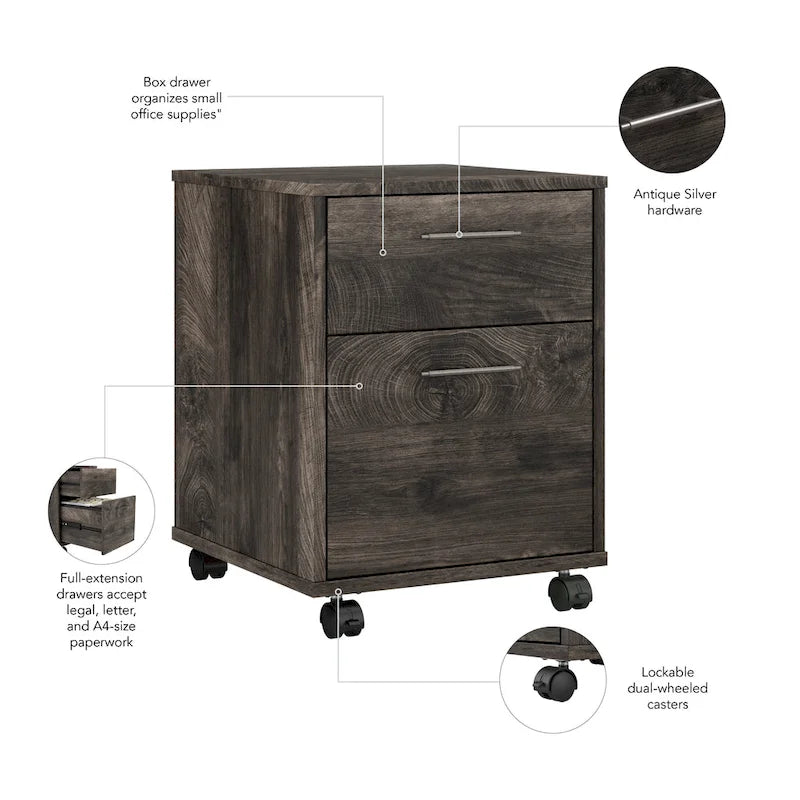 Key West 2 Drawer Mobile File Cabinet by Bush Furniture 35