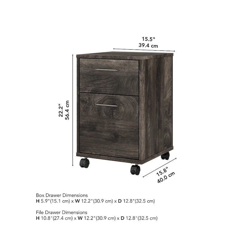 Key West 2 Drawer Mobile File Cabinet by Bush Furniture 36