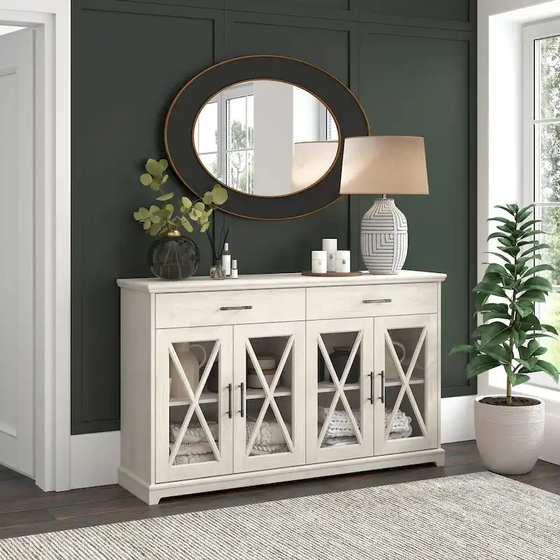 Lennox 60W Sideboard Buffet Cabinet with Drawers by Bush Furniture