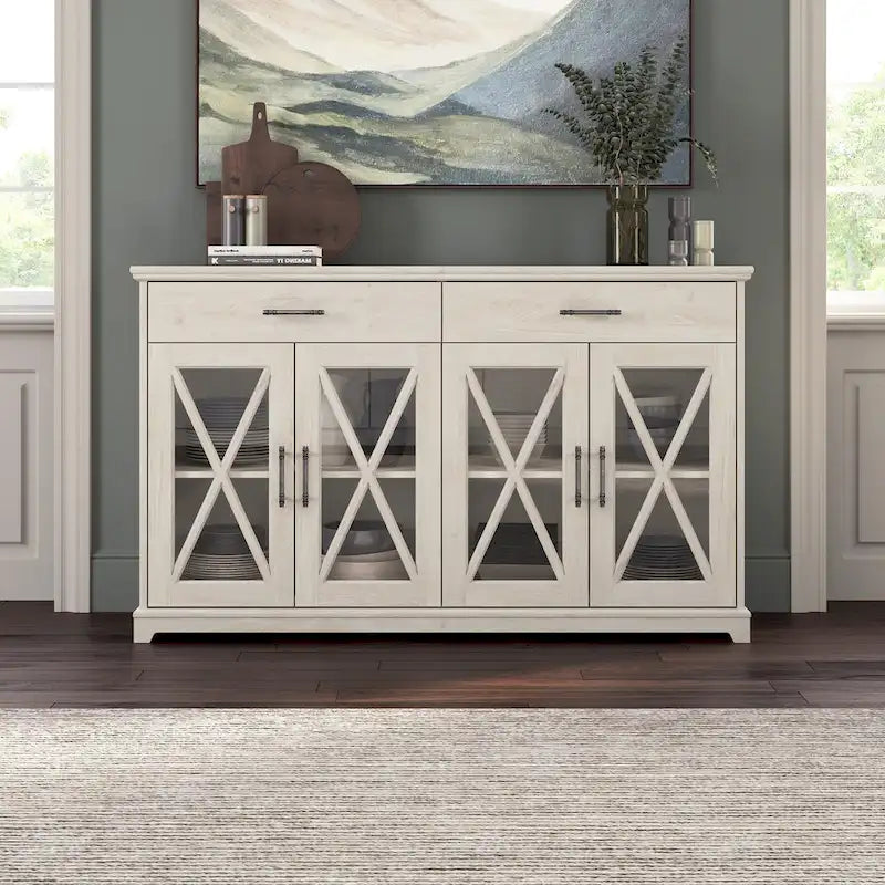 Lennox 60W Sideboard Buffet Cabinet with Drawers by Bush Furniture 5