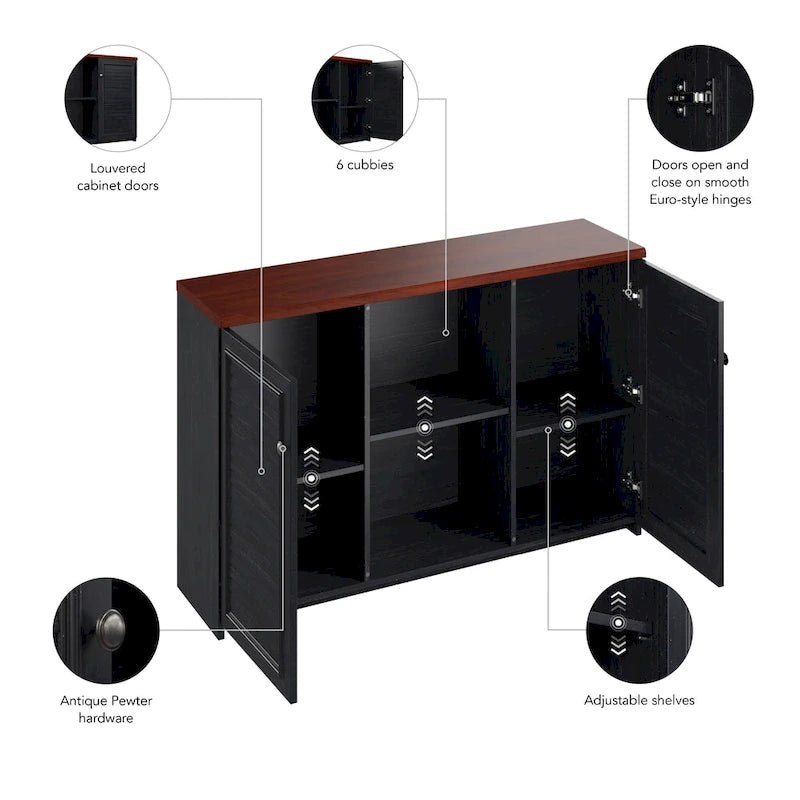 Bush Furniture Fairview Accent Cabinet with Doors and Shelves