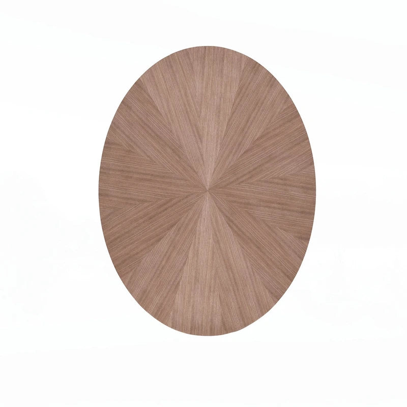 Walnut Finish Round Dining Table