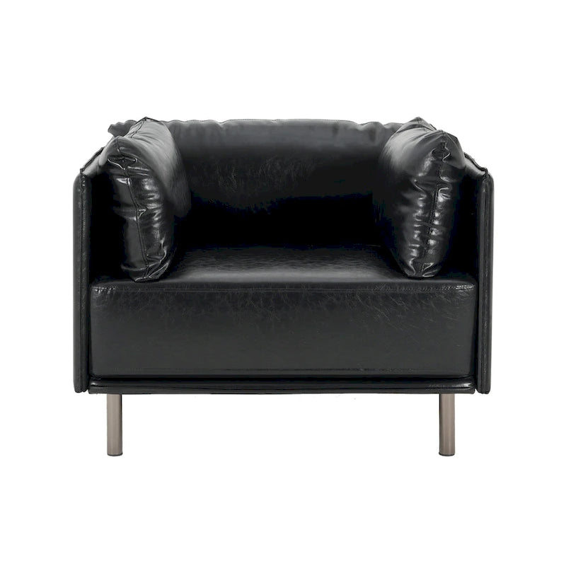 Poltrona Lounge Daphne in Ecopelle di Christopher Knight Home 5