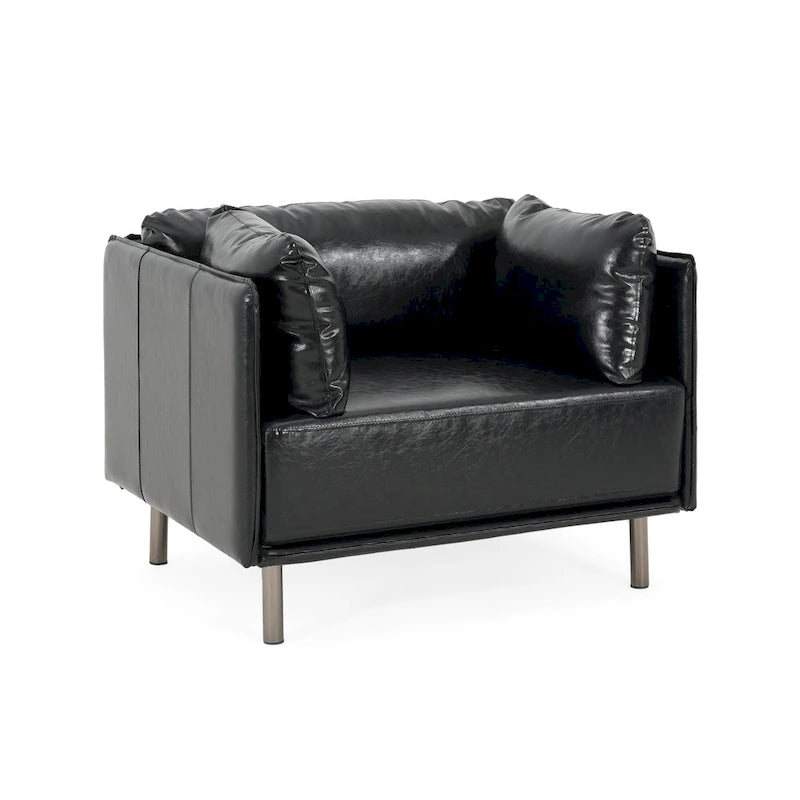 Poltrona Lounge Daphne in Ecopelle di Christopher Knight Home 6