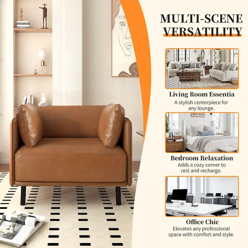 Poltrona Lounge Daphne in Ecopelle di Christopher Knight Home 32