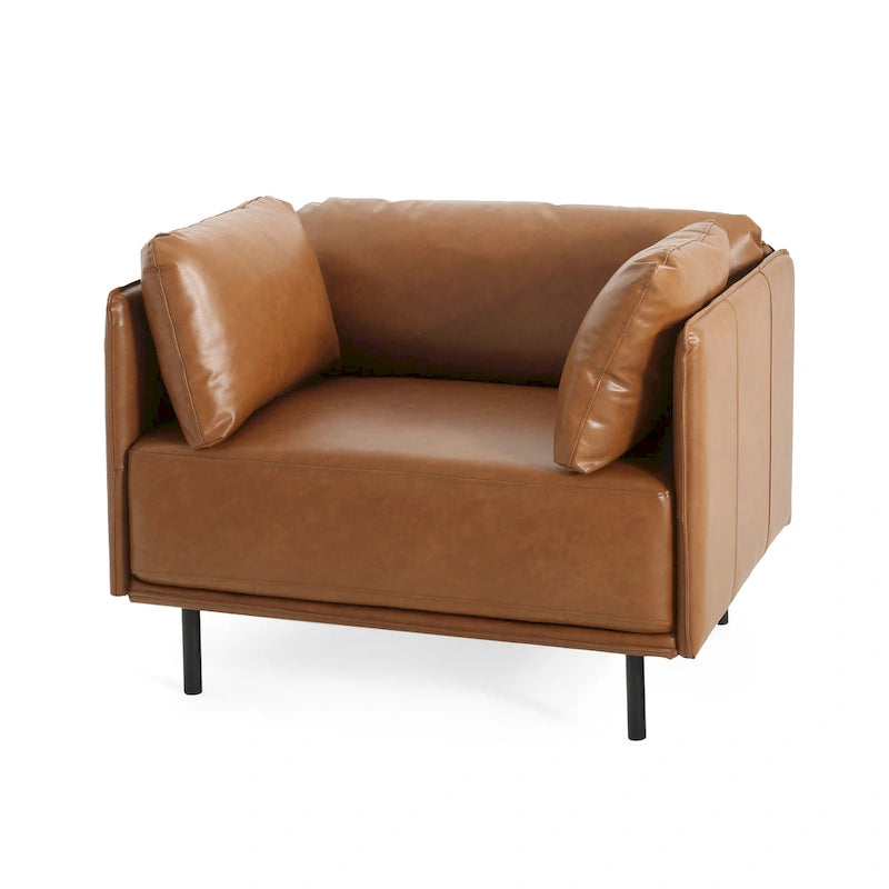 Poltrona Lounge Daphne in Ecopelle di Christopher Knight Home 35