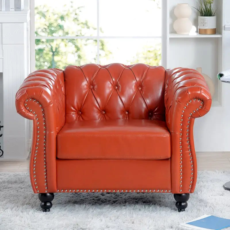 Christopher Knight Home - Poltrona Chesterfield Winston in Pelle Sintetica 36