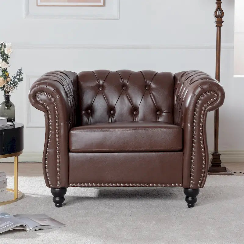 Christopher Knight Home - Poltrona Chesterfield Winston in Pelle Sintetica 37