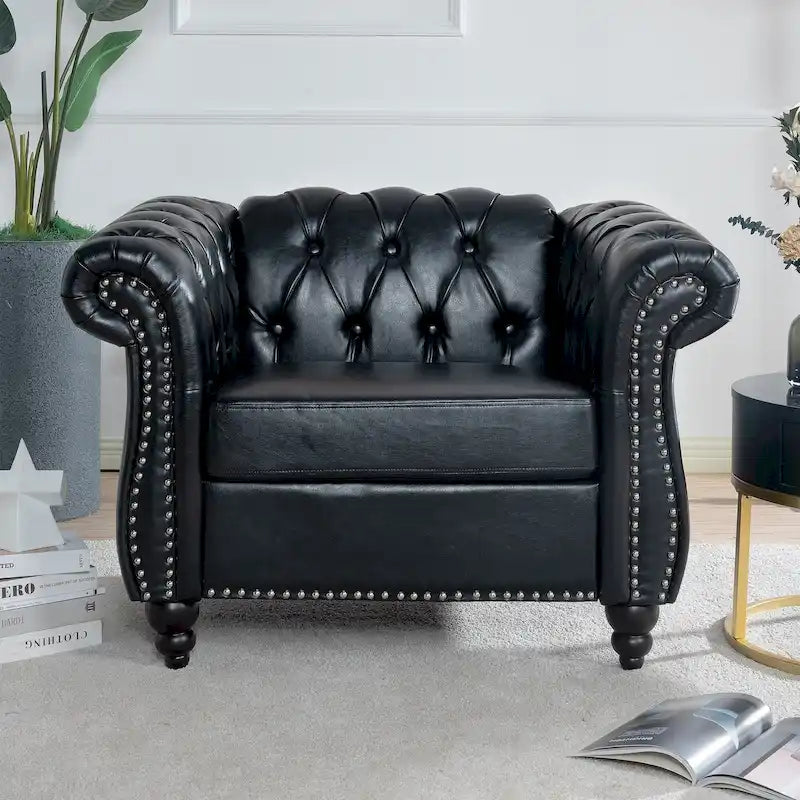 Christopher Knight Home - Poltrona Chesterfield Winston in Pelle Sintetica 38
