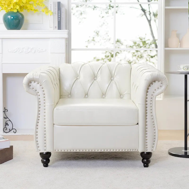 Christopher Knight Home - Poltrona Chesterfield Winston in Pelle Sintetica 39